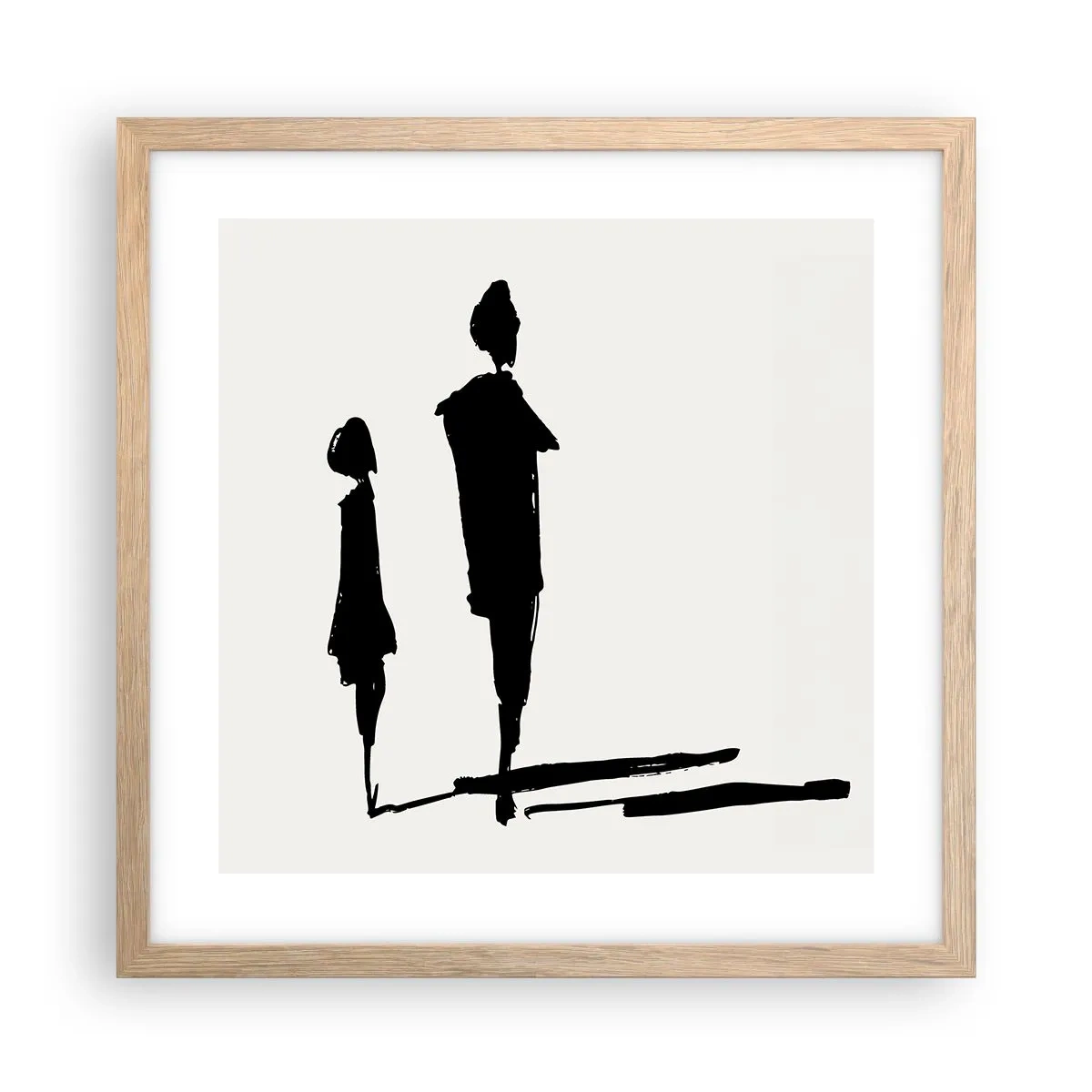 Poster in cornice rovere chiaro - Sicuramente insieme? - 40x40 cm