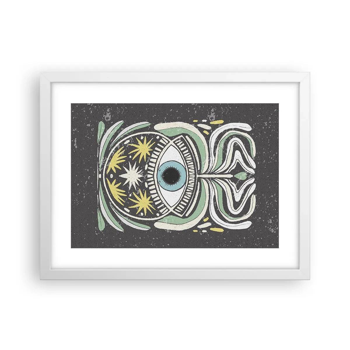 Poster in cornice bianca - Rituali tribali - 40x30 cm