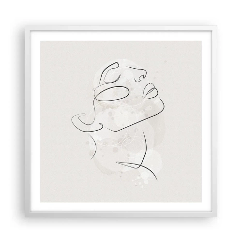 Poster in cornice bianca - Profilo di sogno - 60x60 cm