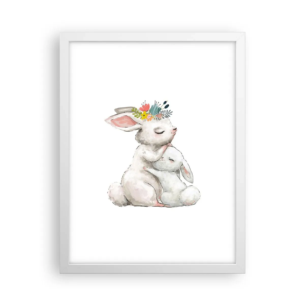 Poster in cornice bianca - Da mamma si sta meglio - 30x40 cm