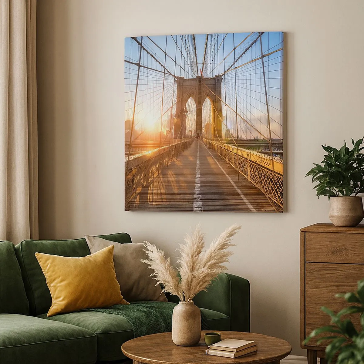 Quadro su tela - Stampe su Tela - Sul ponte d'oro - 30x30 cm