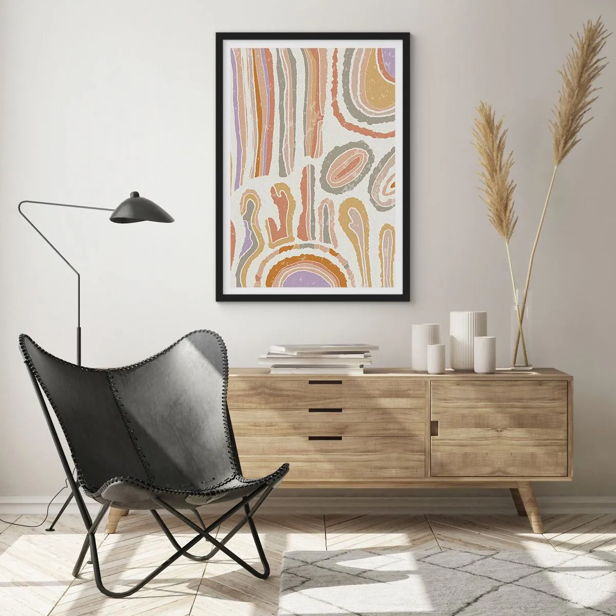 Poster in cornice nera - Sezioni colorate - 30x40 cm