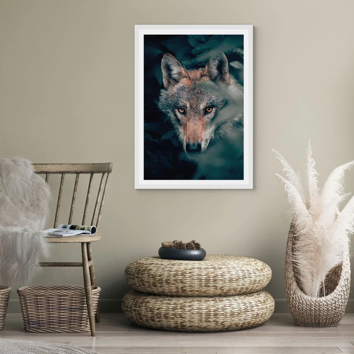 Poster in cornice bianca - Cacciatore - 61x91 cm