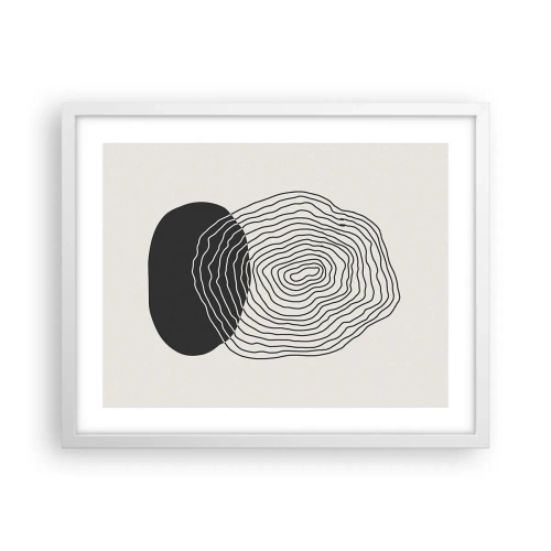 Poster in cornice bianca - Durata e vibrazione - 50x40 cm