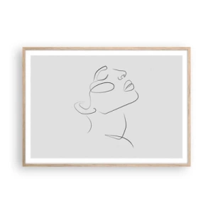 Poster in cornice rovere chiaro - I meandri dei sogni - 100x70 cm