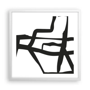 Poster in cornice bianca - Struttura bianca e nera - 50x50 cm