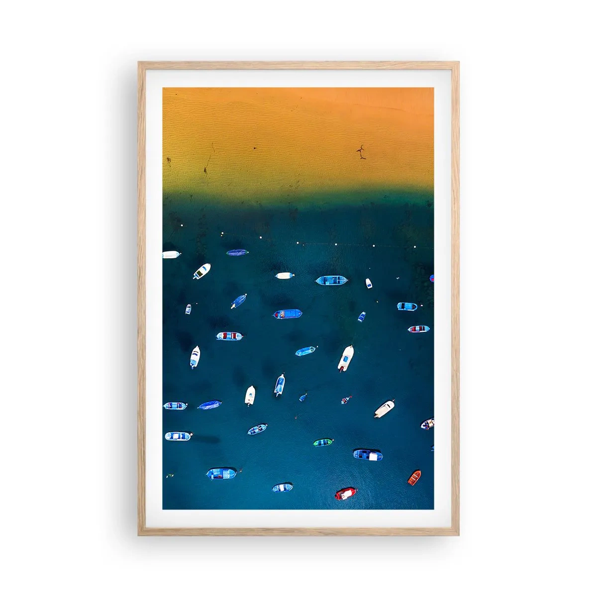 Poster in cornice rovere chiaro - Il gioco delle vacanze - 61x91 cm