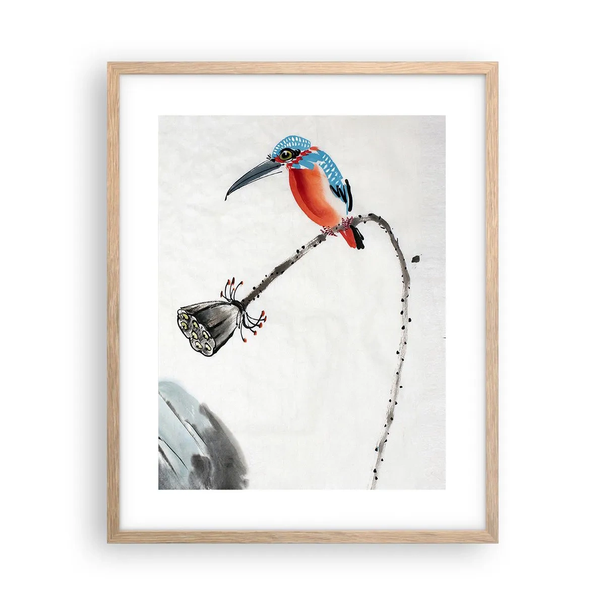 Poster in cornice rovere chiaro - La vita del prato - 40x50 cm