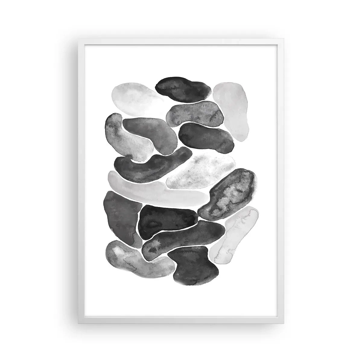 Poster in cornice bianca - Astrazione rocciosa - 50x70 cm