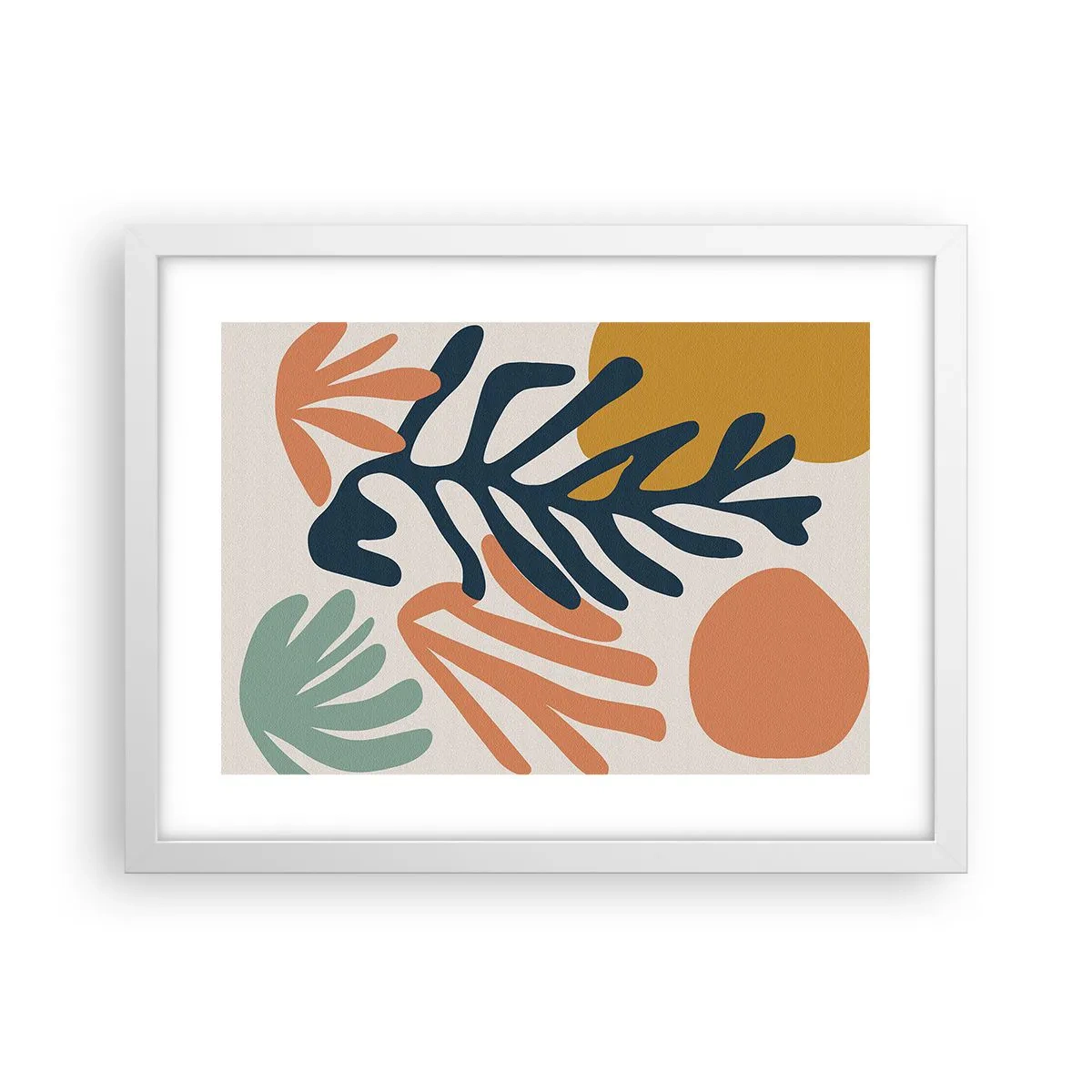 Poster in cornice bianca - Mare di coralli - 40x30 cm