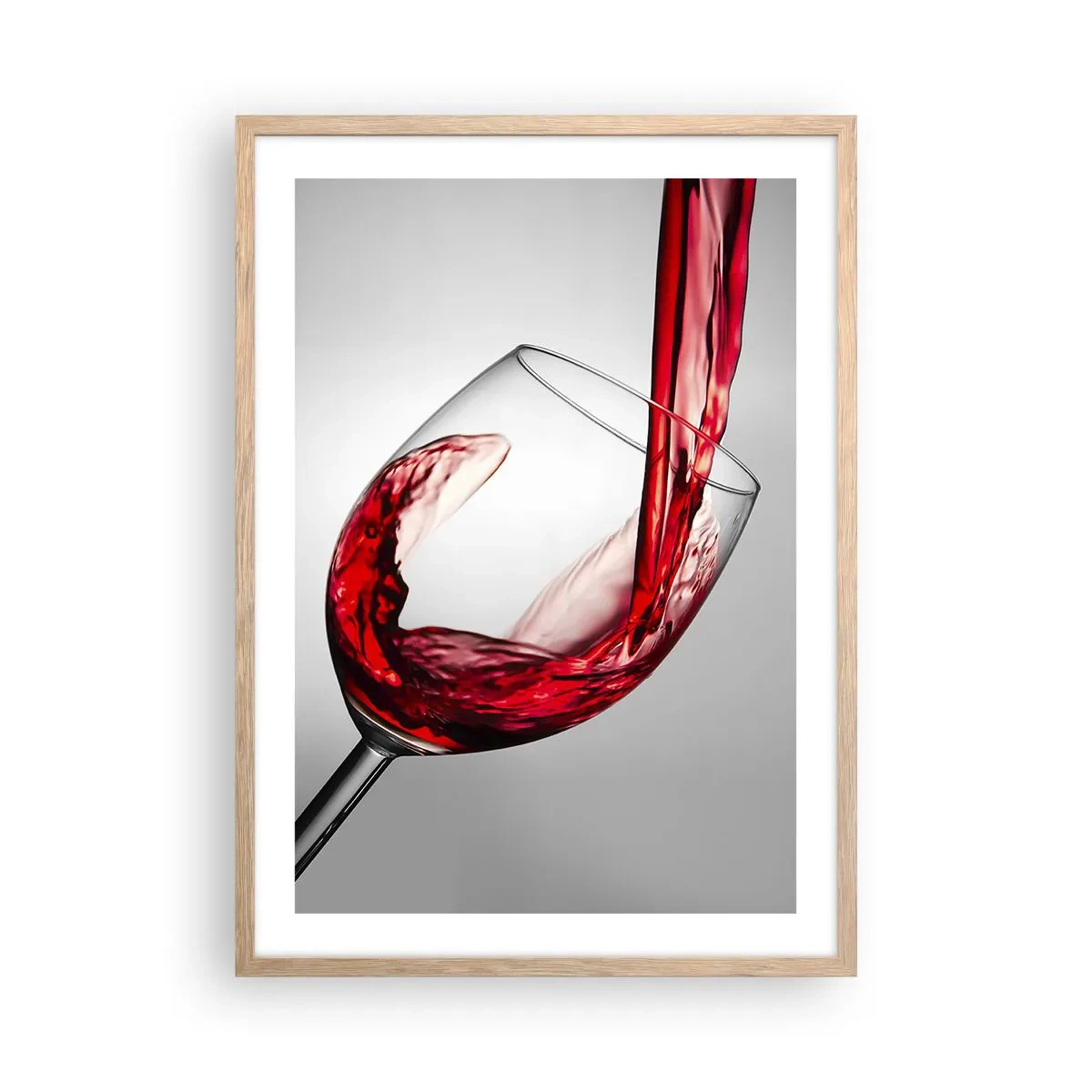 Poster in cornice rovere chiaro - Colore - movimento - suono - 50x70 cm