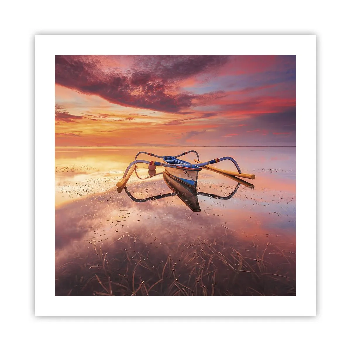 Poster - La pace della sera tropicale - 50x50 cm