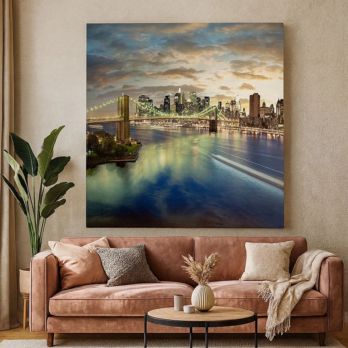 Quadro su tela - Stampe su Tela - Il cielo luminoso sopra Manhattan - 30x30 cm