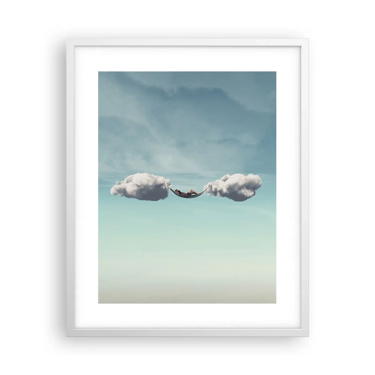 Poster in cornice bianca - La felicità del momento - 40x50 cm