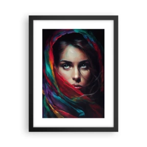 Poster in cornice nera - Mistero dagli occhi verdi - 30x40 cm