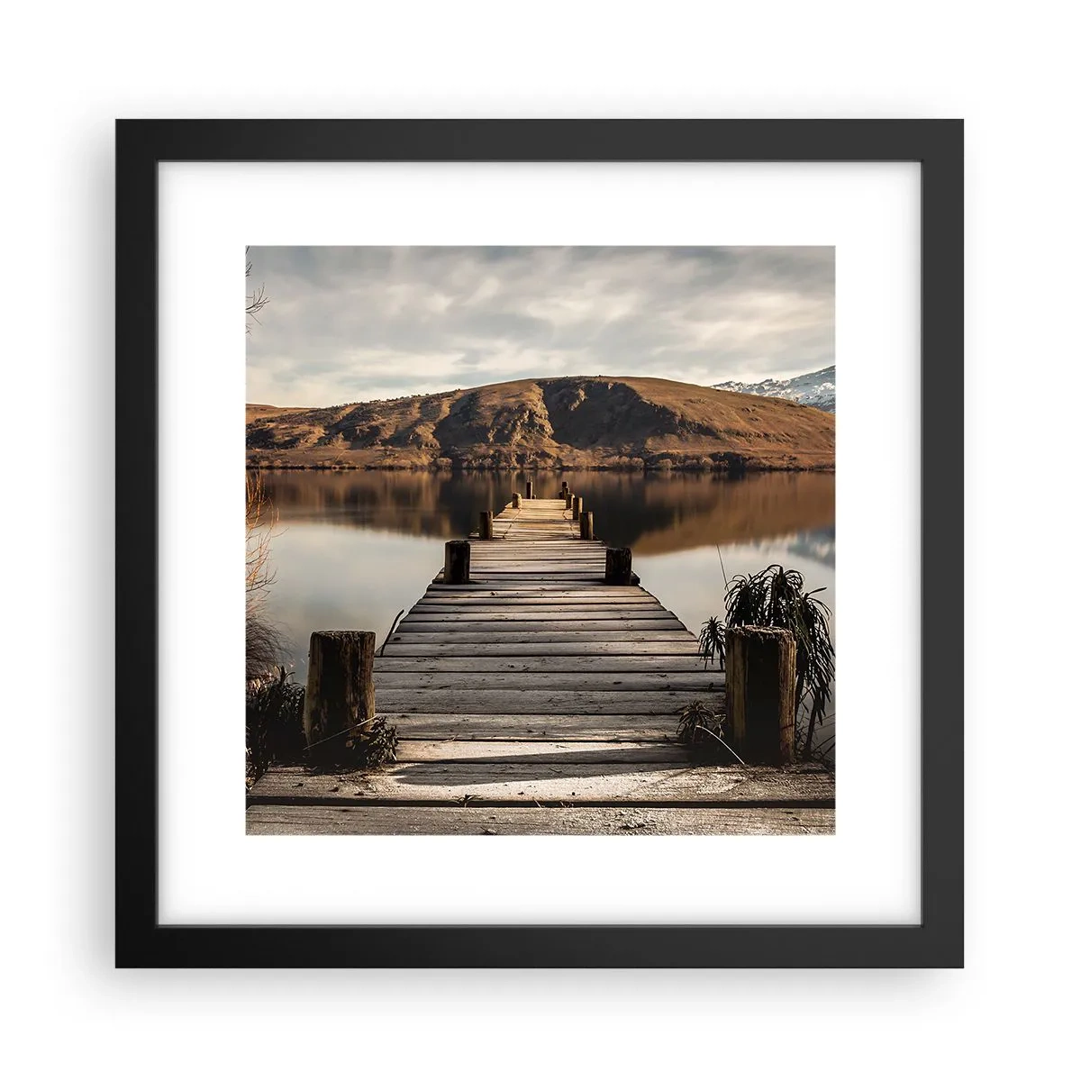 Poster in cornice nera - Paesaggio nel silenzio - 30x30 cm