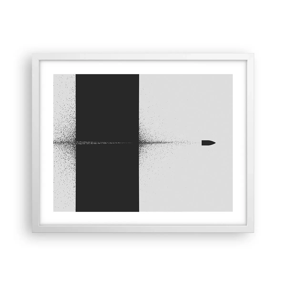 Poster in cornice bianca - Dritto allo scopo - 50x40 cm