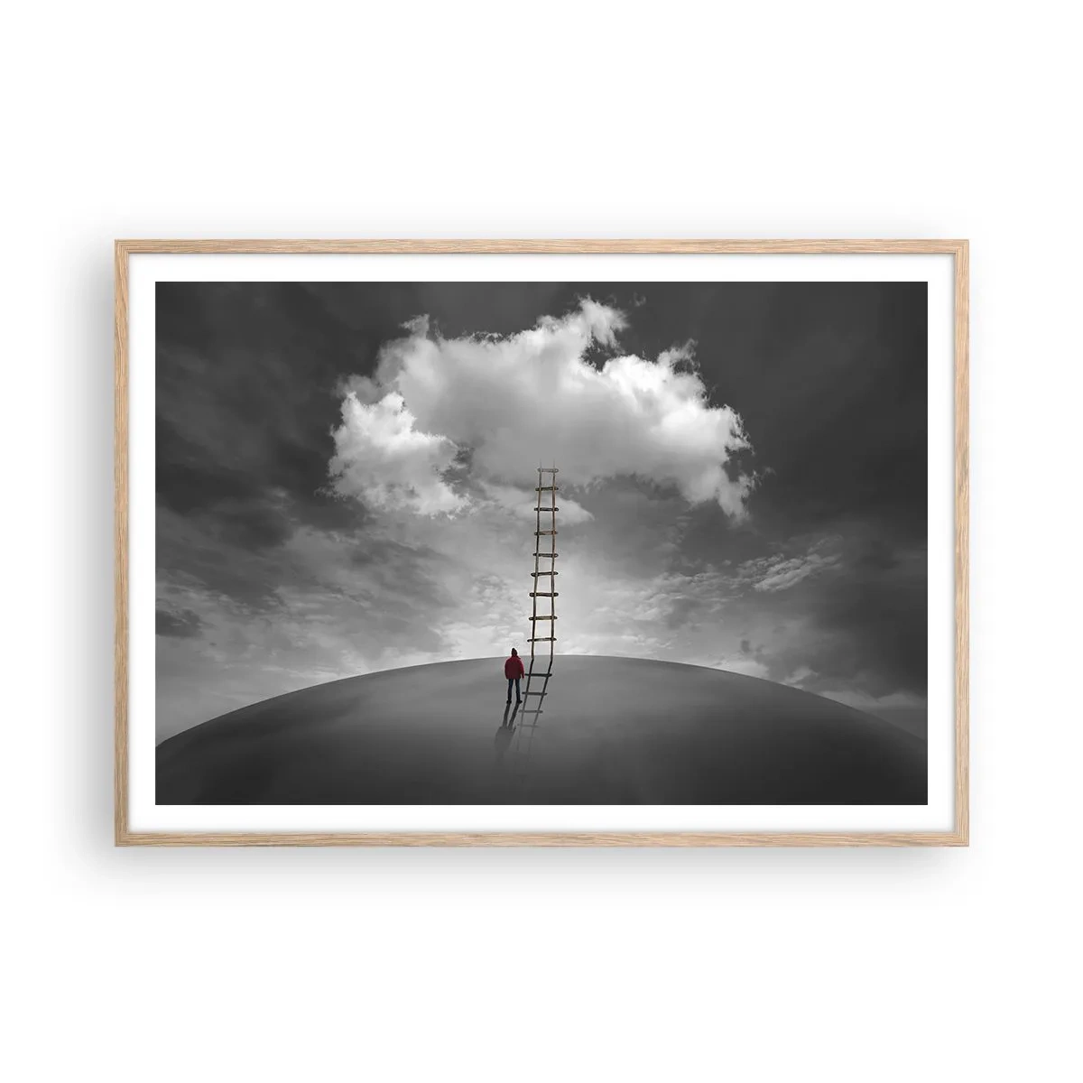 Poster in cornice rovere chiaro - Tutto è possibile - 100x70 cm