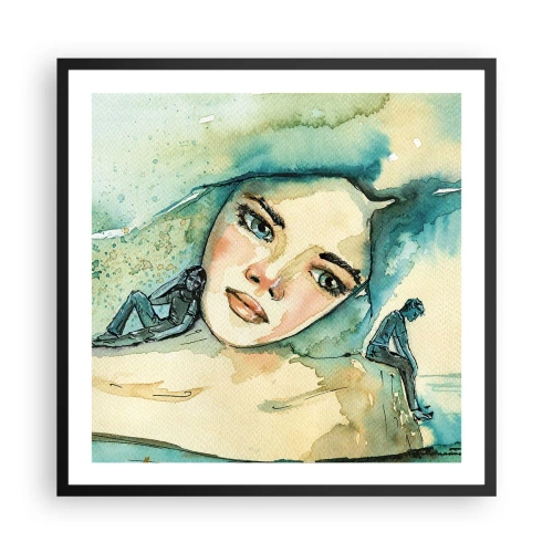 Poster in cornice nera - Am I blue? - 60x60 cm