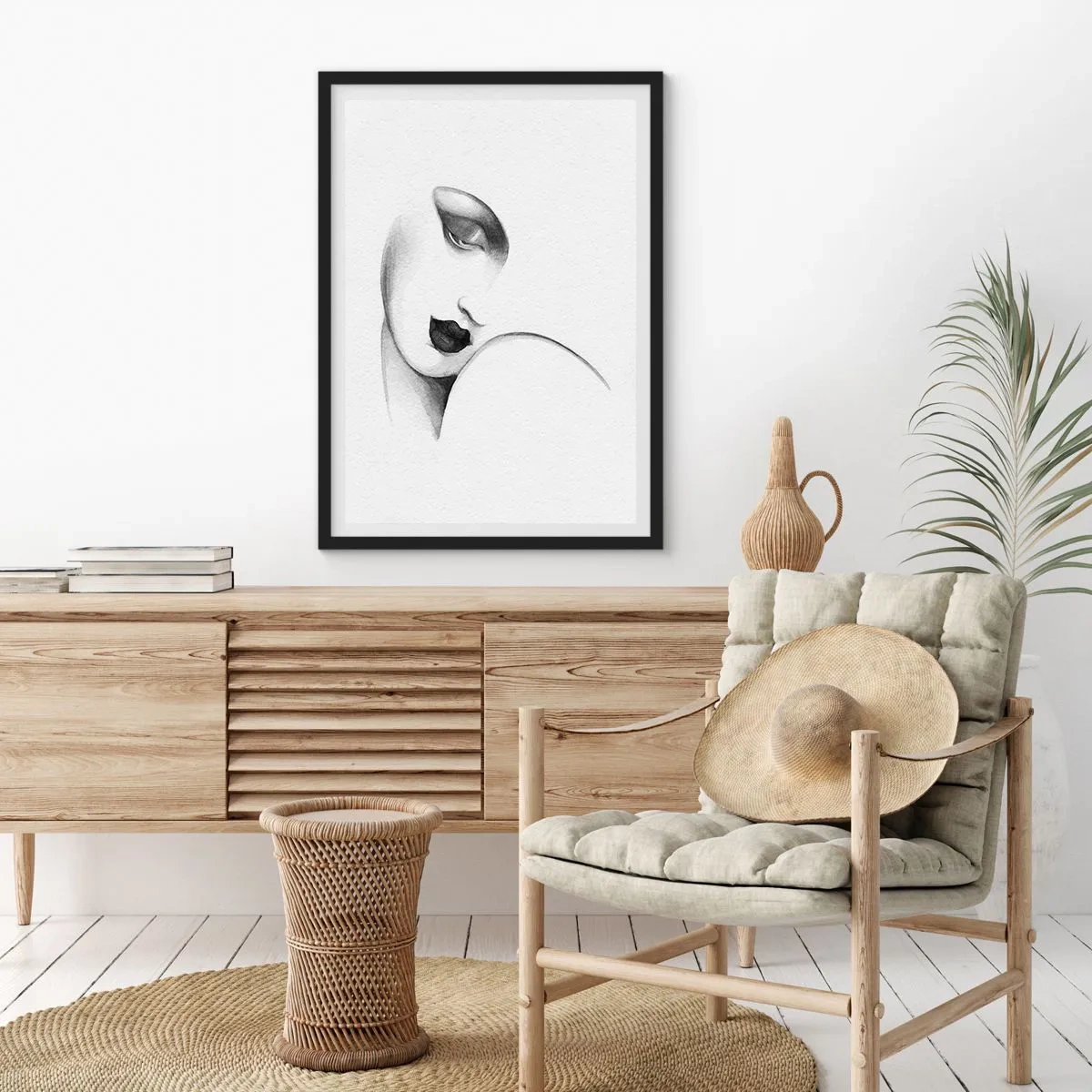 Poster in cornice nera - Nello stile di Lempicka - 30x40 cm