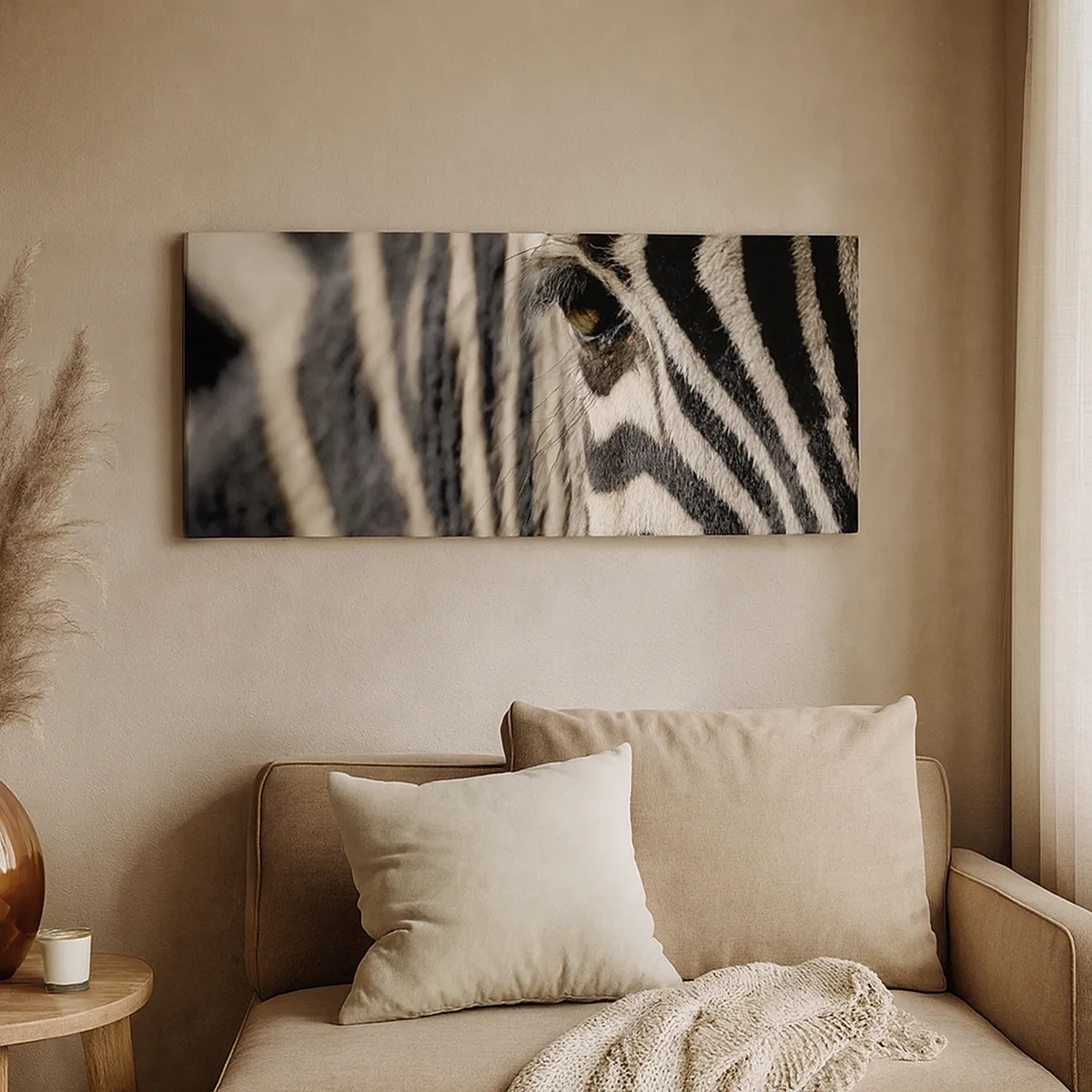 Quadro su tela - Stampe su Tela - Ritratto a strisce - 30x30 cm