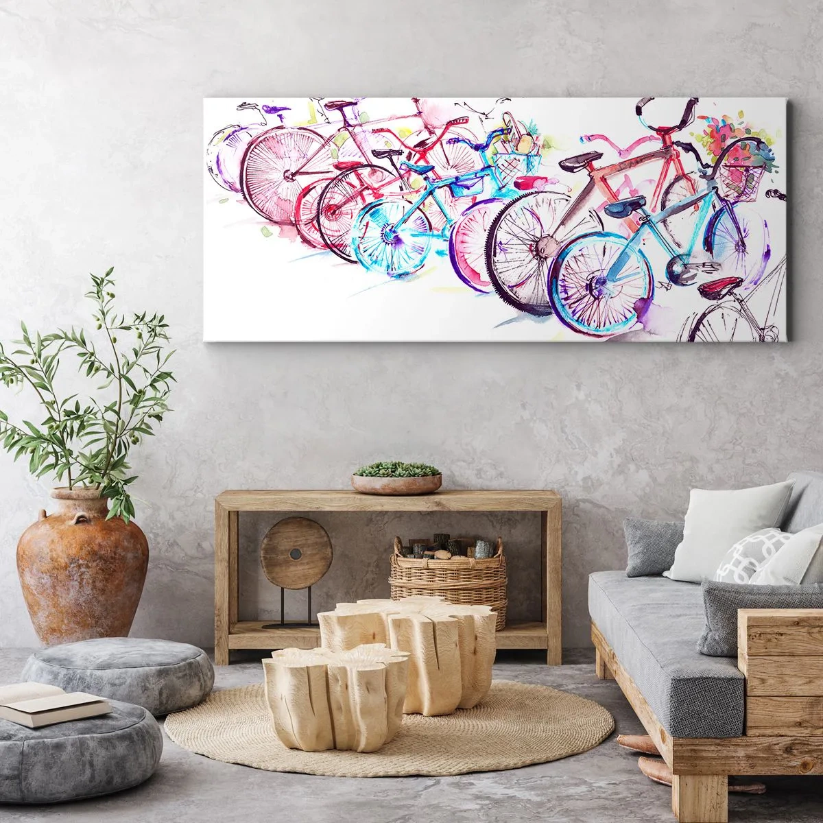 Quadro su tela - Stampe su Tela - La riunione del club Antimoto - 100x40 cm