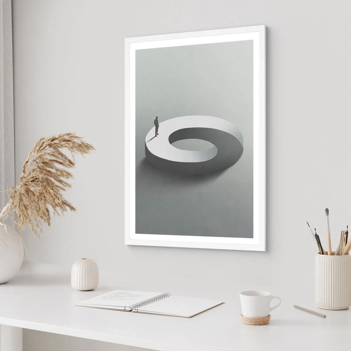 Poster in cornice bianca - Prova a cavartela - 70x100 cm
