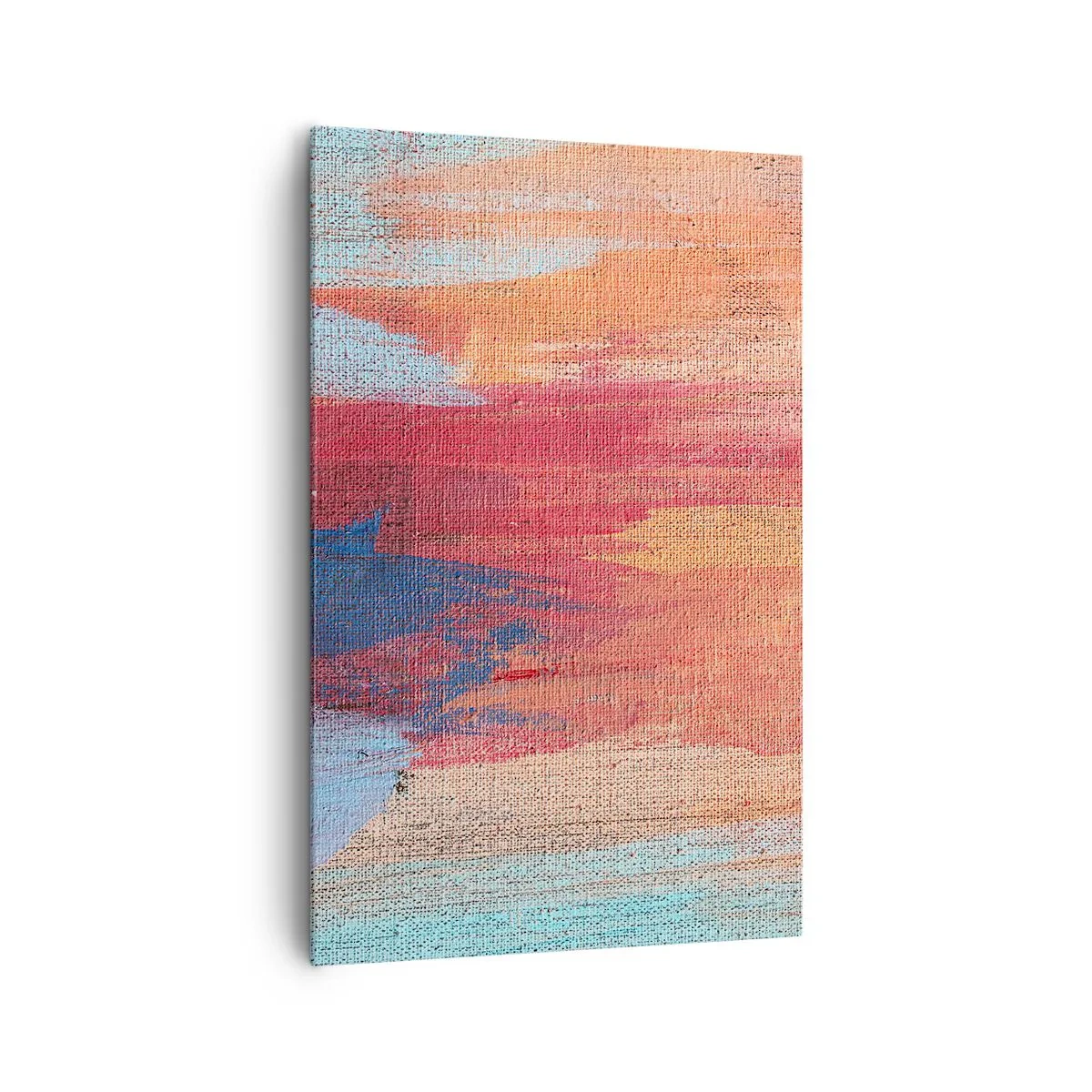 Quadro su tela - Stampe su Tela - Pennellate astratte colorate - 80x120cm - Colando con l'arcobaleno - Decorazione murale moderna per soggiorno e camera da letto ARTTOR