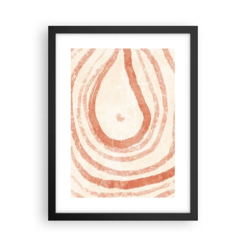 Poster in cornice nera - Cerchi di corallo - 30x40 cm
