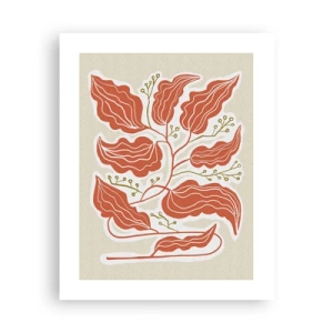 Poster - Folklore color corallo - 40x50 cm