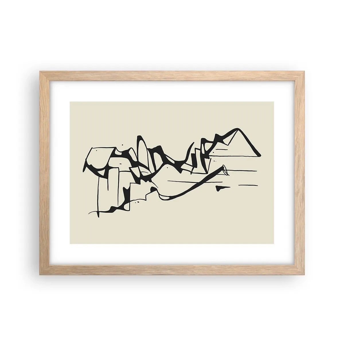 Poster in cornice rovere chiaro - Forse è un paesaggio - 40x30 cm