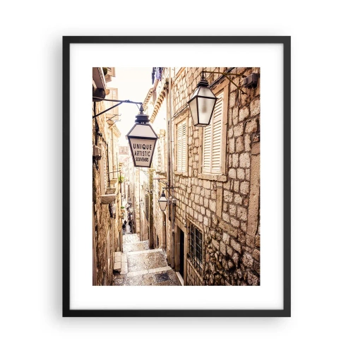 Poster in cornice nera - Un vicolo affascinante - 40x50 cm