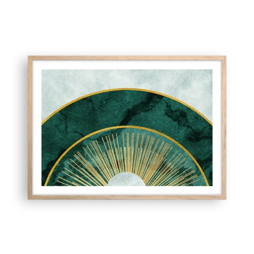 Poster in cornice rovere chiaro - Un altro sistema solare - 70x50 cm