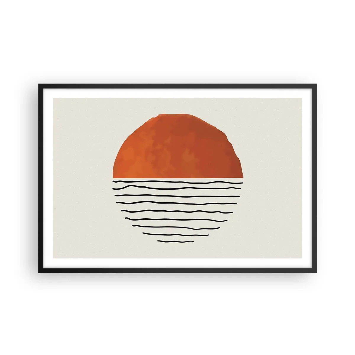 Poster in cornice nera - Atmosfera giapponese - 91x61 cm