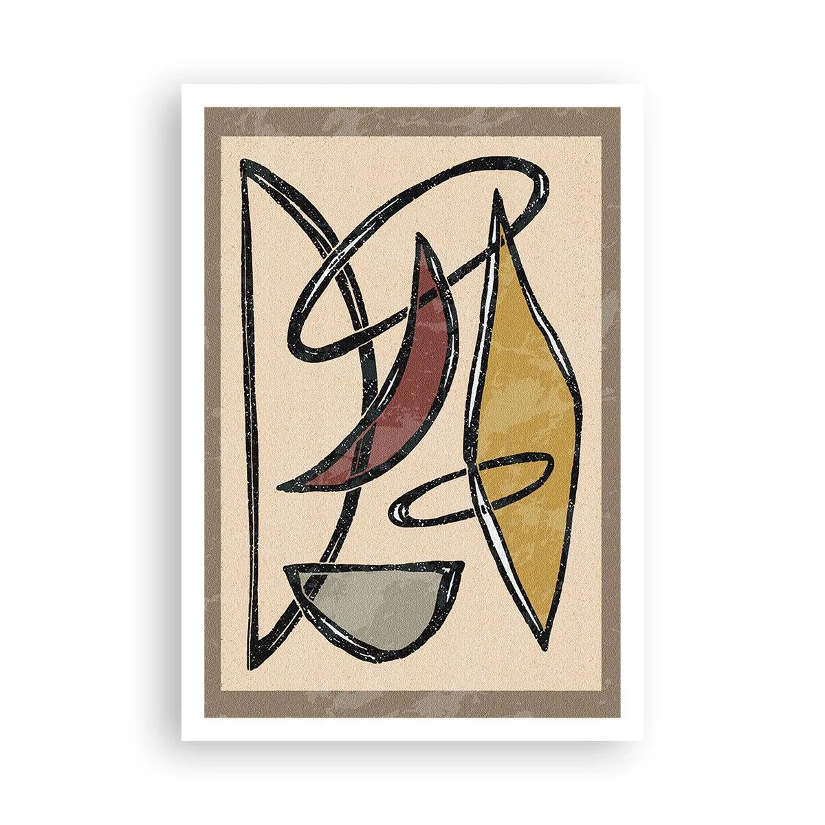 Poster - Composizione: archi e ovali - 70x100 cm