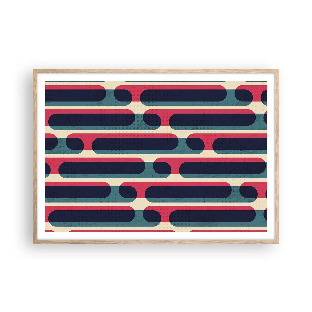 Poster in cornice rovere chiaro - Avanti fino in fondo - 100x70 cm