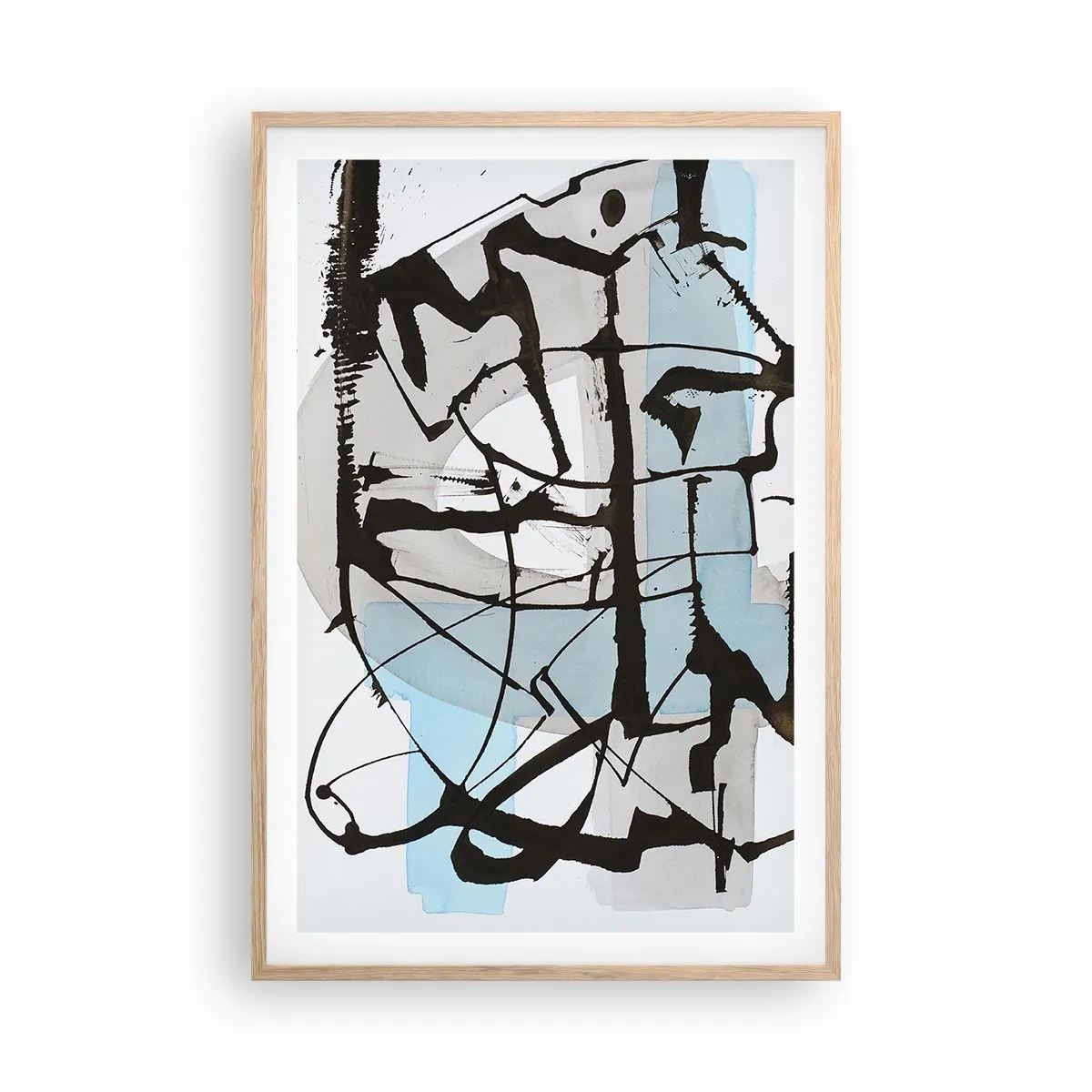 Poster in cornice rovere chiaro - Blu nonostante tutto - 61x91 cm