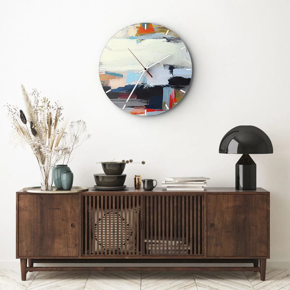 Orologio da parete - Orologio in Vetro - C'è una logica? - 40x40 cm