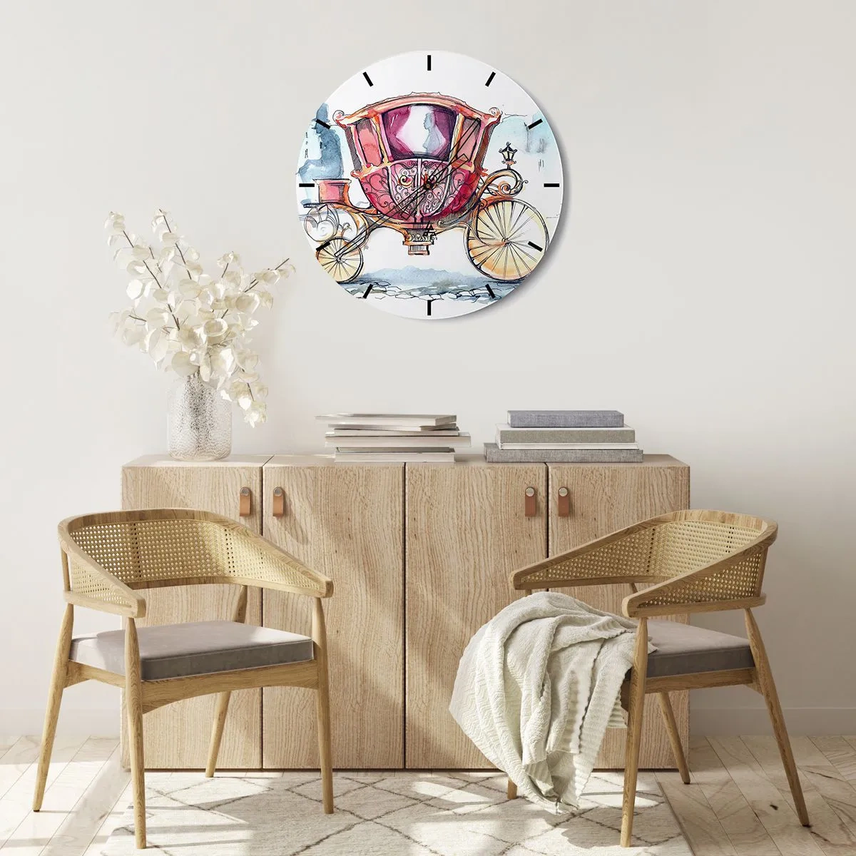 Orologio da parete - Orologio in Vetro - Al matrimonio o al ballo? - 30x30 cm