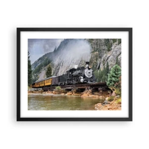 Poster in cornice nera - Dove andiamo? - 50x40 cm