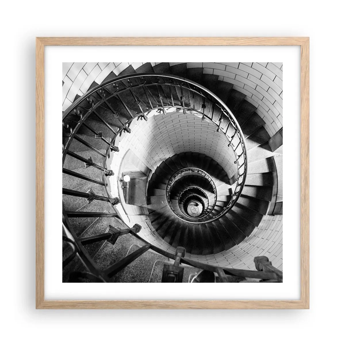 Poster in cornice rovere chiaro - Ancora più in alto - 50x50 cm