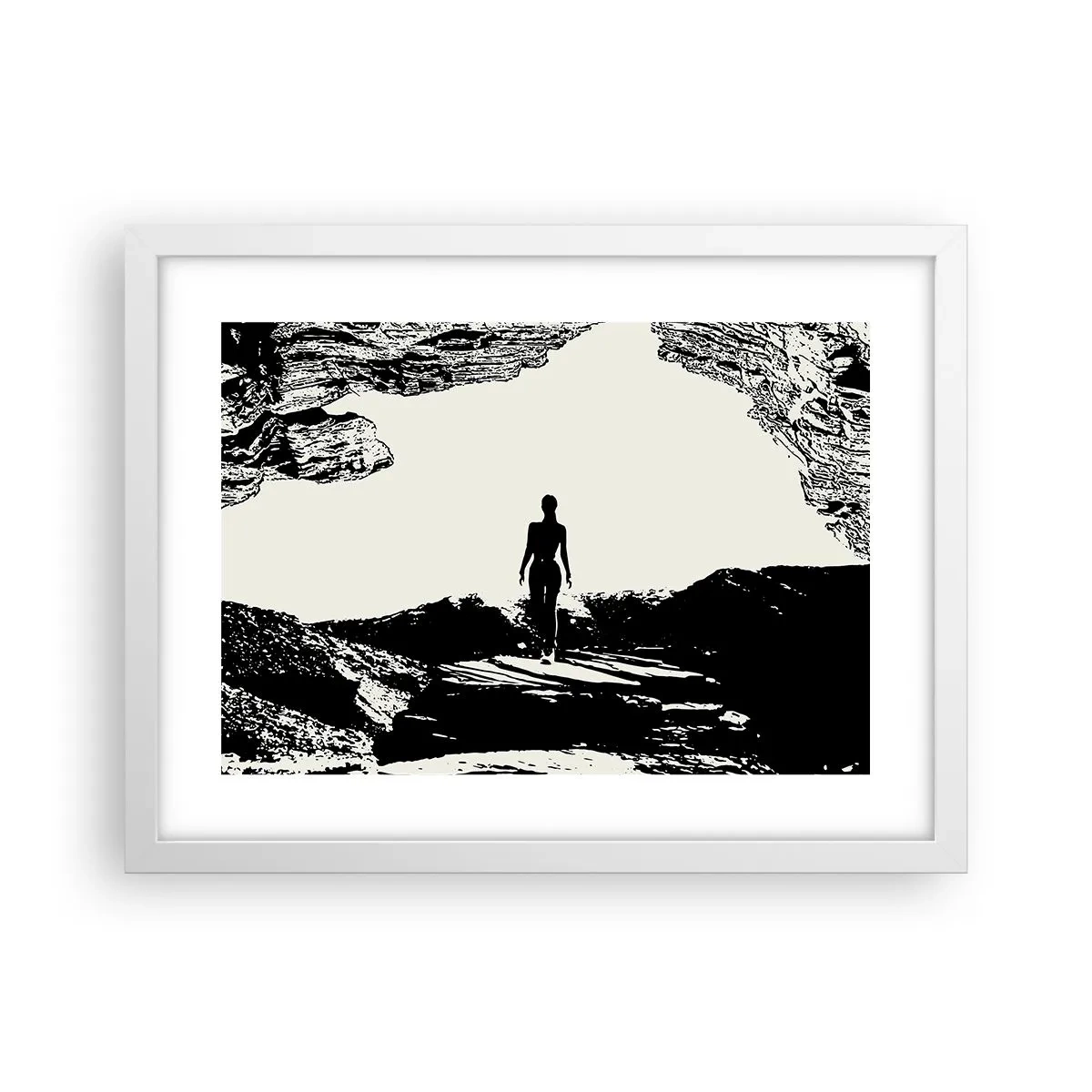 Poster in cornice bianca - Un nuovo sguardo - 40x30 cm