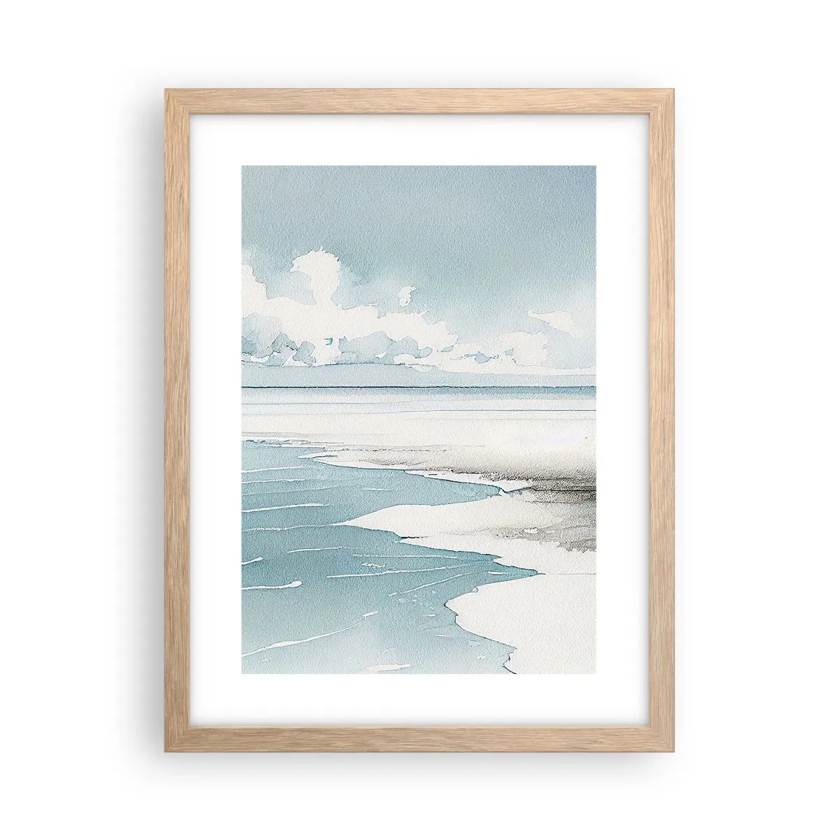 Poster in cornice rovere chiaro - Marea dolce - 30x40 cm