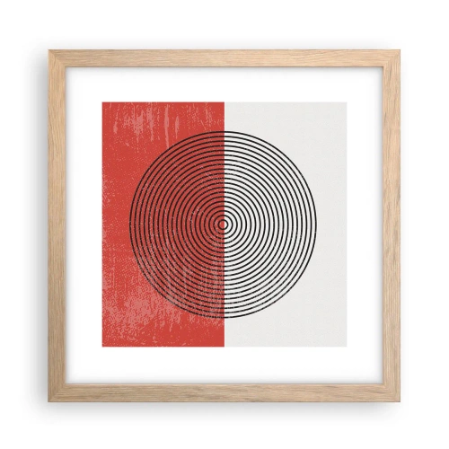 Poster in cornice rovere chiaro - Dritto al centro - 30x30 cm