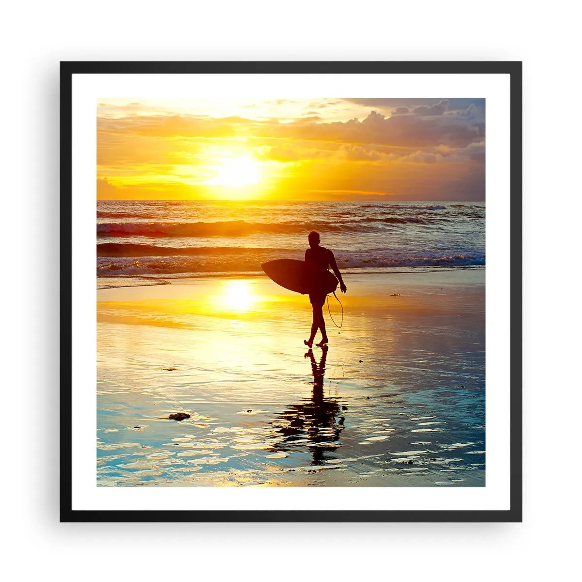 Poster in cornice nera - Il ritorno del guerriero - 60x60 cm