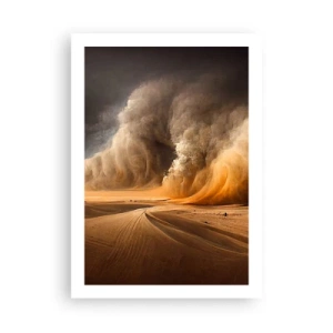 Poster - Una massiccia tempesta di sabbia nel deserto - 50x70cm - L'ira del deserto - Decorazione murale moderna per soggiorno e camera da letto ARTTOR