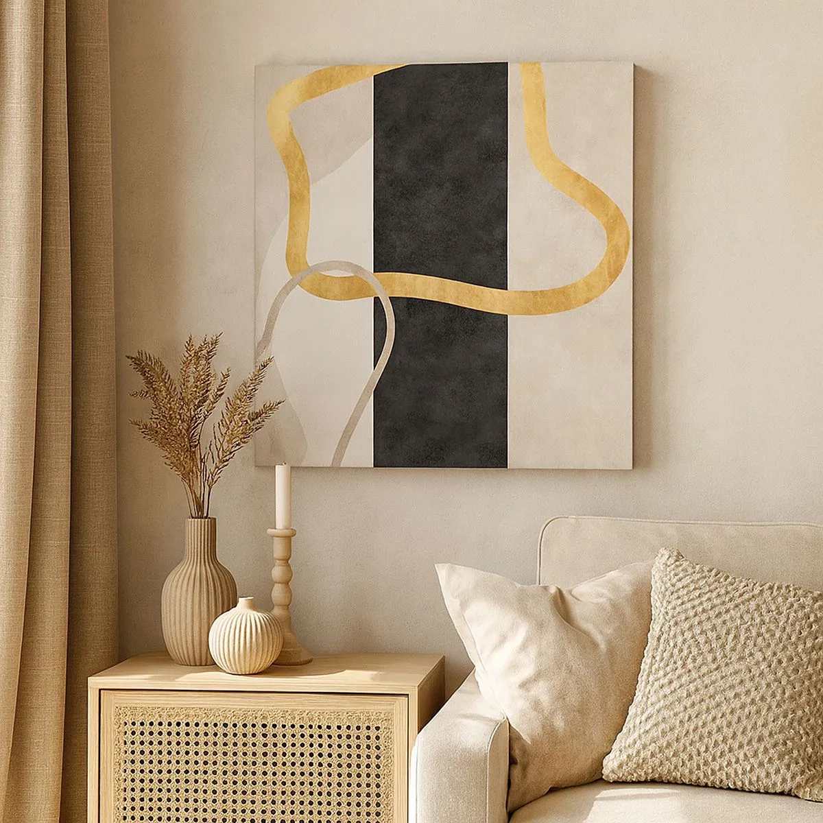 Quadro su tela - Stampe su Tela - Forme intrecciate - 30x30 cm