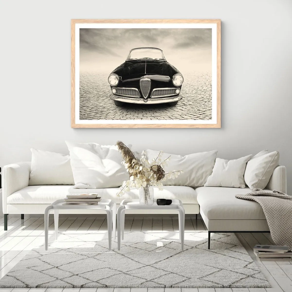 Poster in cornice rovere chiaro - Come non amarmi? - 100x70 cm