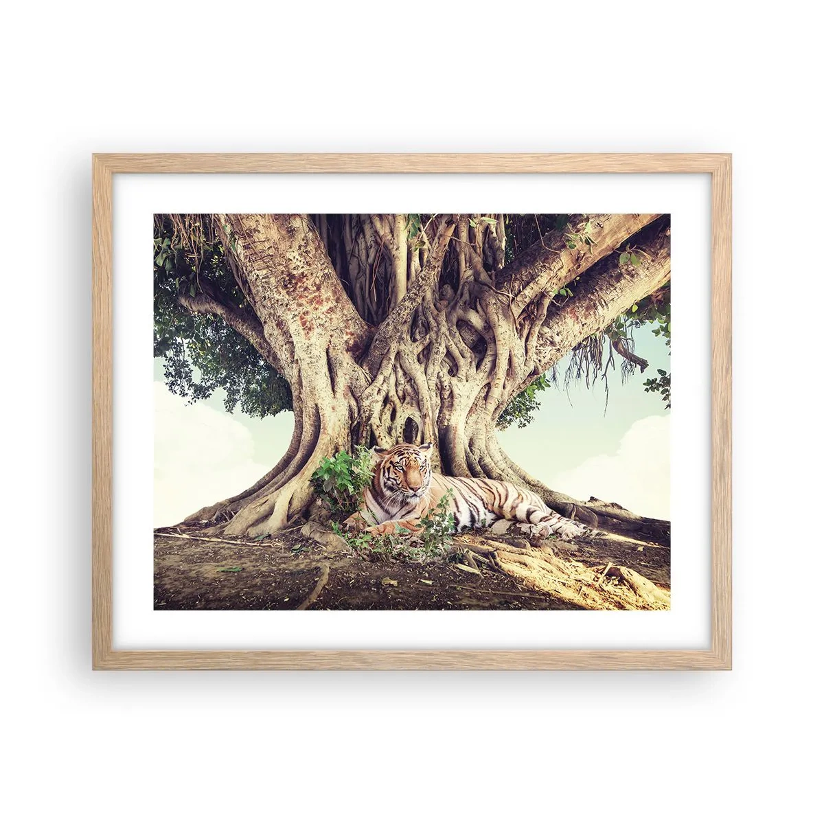 Poster in cornice rovere chiaro - Vista dal Libro della Genesi - 50x40 cm