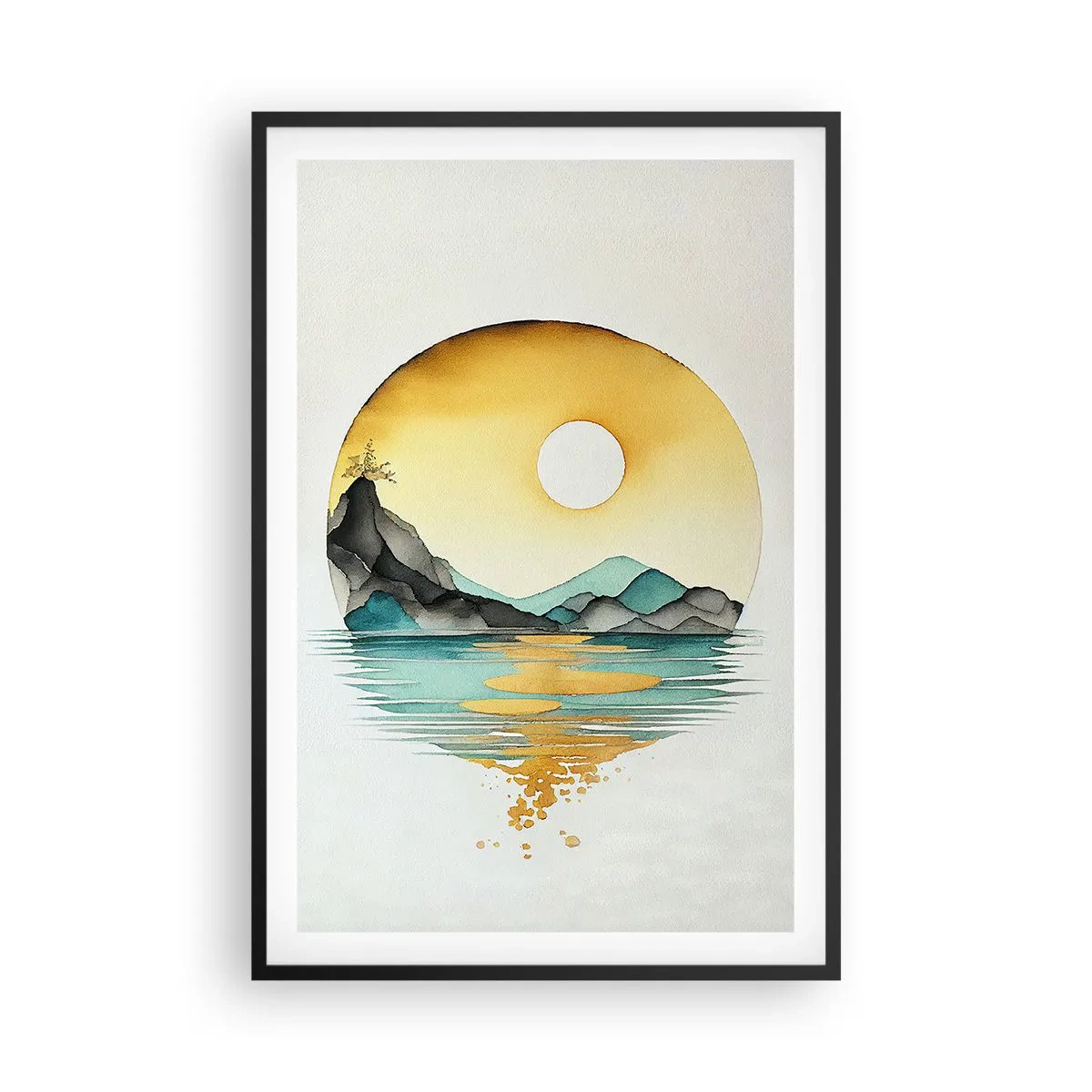 Poster in cornice nera - Nel cerchio della bellezza - 61x91 cm